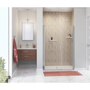 Manhattan 51 in. to 53 in. W x 68 in. H Pivot Shower Door with Clear Glass in Chrome