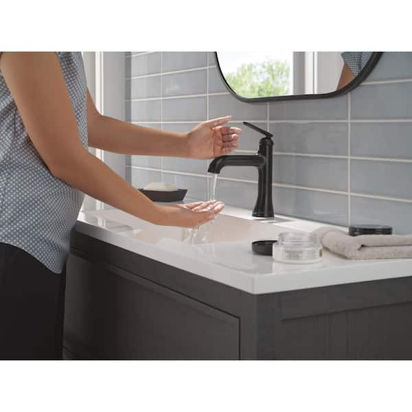 Bonacci Touch2O Single Handle Single Hole Bathroom Sink Faucet in Matte Black