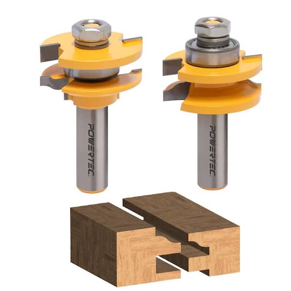 1-5/8 in. Dia. Cabinet Door Rail & Stile Tungsten Carbide Router Bit Set, Ogee Profile, 1/2 in. Shank (2-Piece)