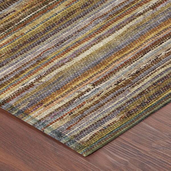 Chantille Machine Washable Indoor/Outdoor Abstract ACN2717 Paprika 3 ft. x 5 ft. Area Rug