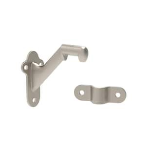 Hand Rail Brackets Collection Handrail Bracket Heavy-Duty 2-13/16 in. Satin Nickel Finish (15-Pack)