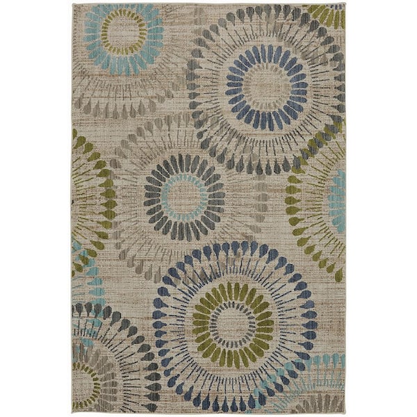 Mohawk Home Weston Lagoon 10 ft. x 13 ft. Medallion Area Rug