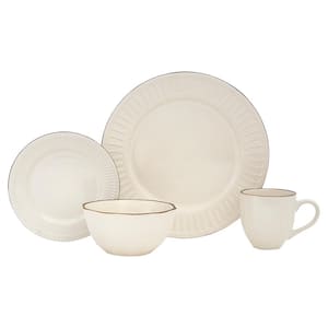 16-Piece Stephens Ivory Ceramic Dinnerware Set (Service for 4 people)
