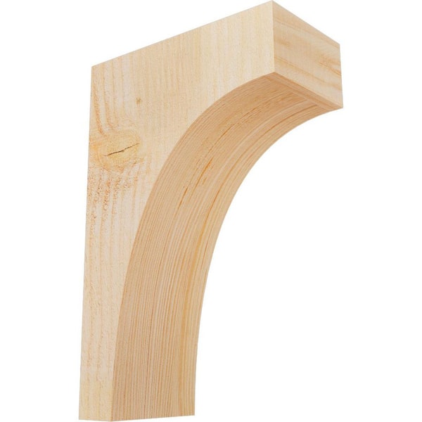 Ekena Millwork 4 in. x 8 in. x 12 in. Douglas Fir Huntington Rough Sawn Corbel