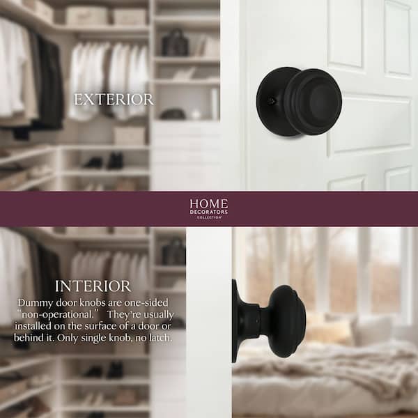 Mulholland Matte Black Dummy Door Knob