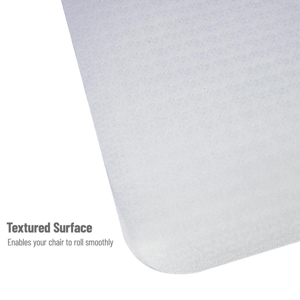 Clear Textured PVC Rectangular Chair Mat for Hard Floors