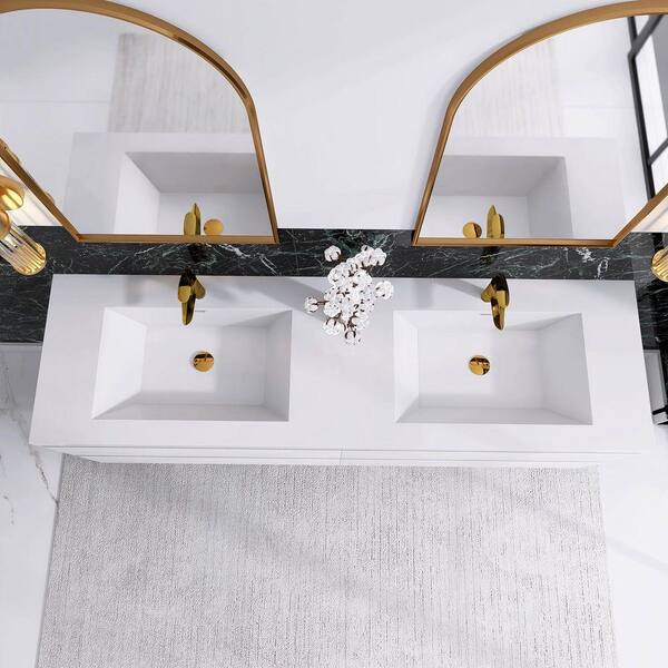 Staykiwi 70.9 in. W x 18.9 in. D x 21.7 in. H Double Sinks Wall