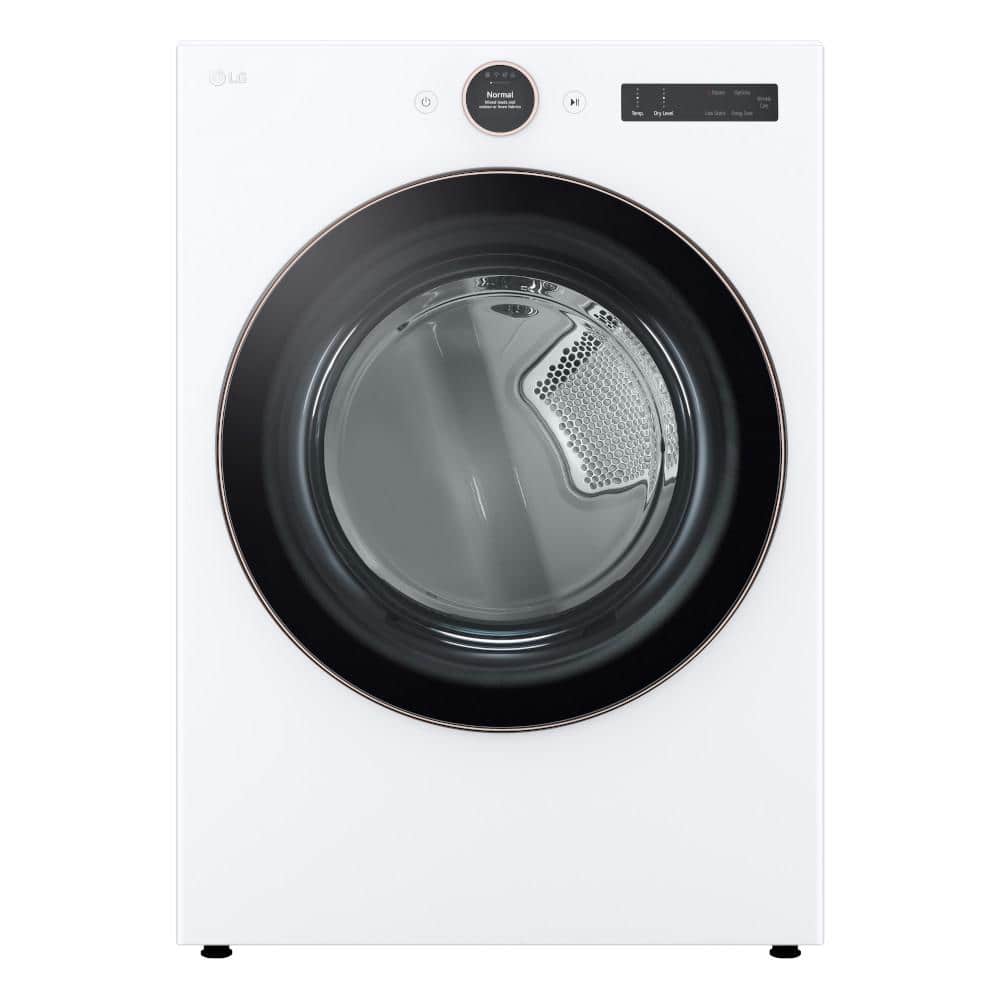 7.4 cu. ft. Vented Stackable SMART Electric Dryer in White with TurboSteam and AI Sensor Dry Technology