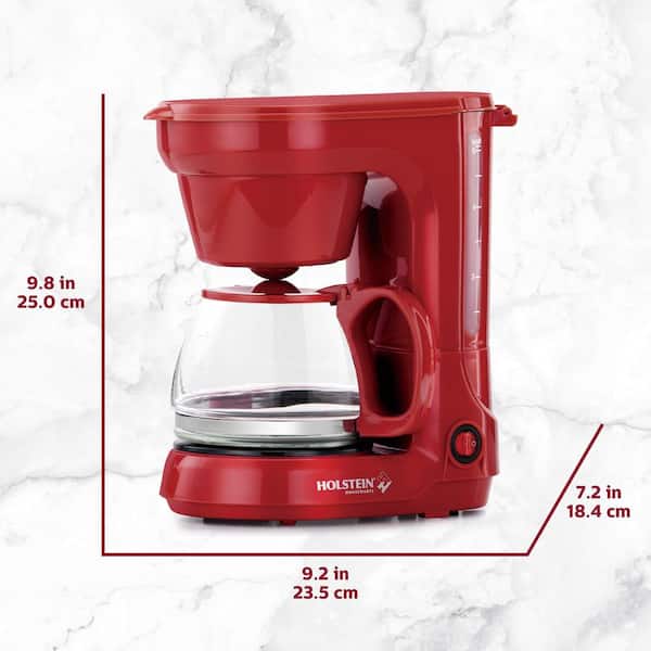 EUROSTAR 4-Cup Coffeemaker (RED)