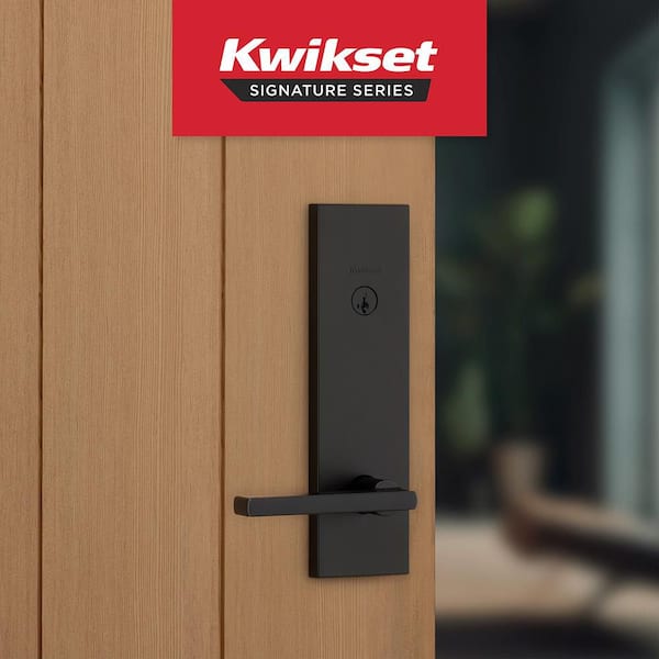 Kwikset Halifax Matte Black Keyed Entry Set Single Cylinder Door