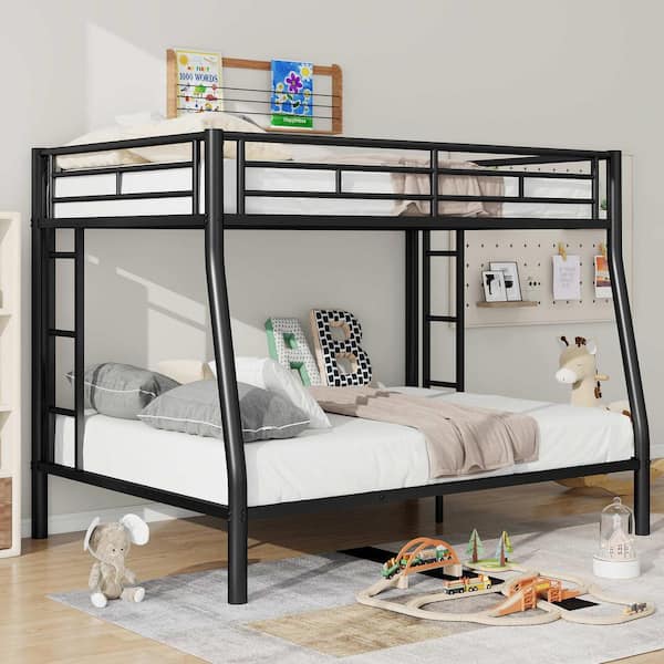 DNYN Full Xl Over Queen Bunk Bed With Trundle & Ladder,No Box Spring