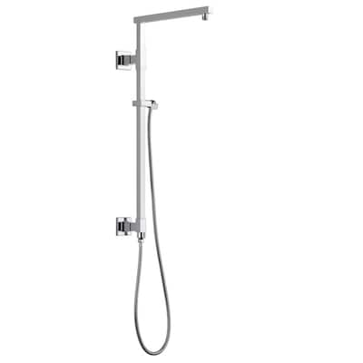 Emerge Angular Modern 26 in. Column Shower Bar in Lumicoat Chrome