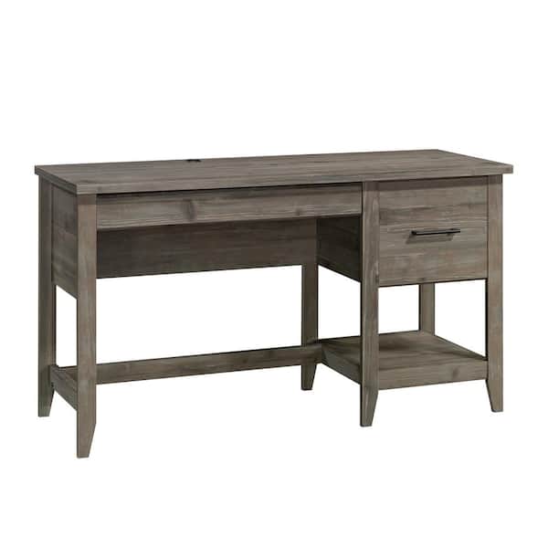 Pebble Pine Computer Desk With, Desk With Storage On One Side