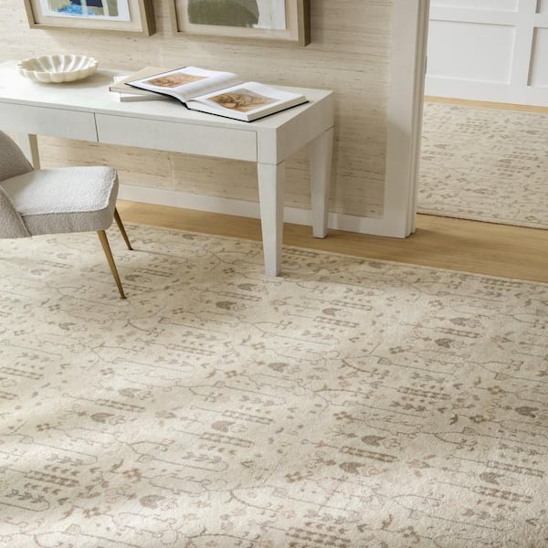 Dara Hand Knotted Wool Cream 3 ft. x 8 ft. Indoor Runner Rug