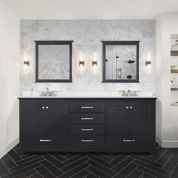 Lexora Dukes 80-in Espresso Bathroom Vanity Cabinet