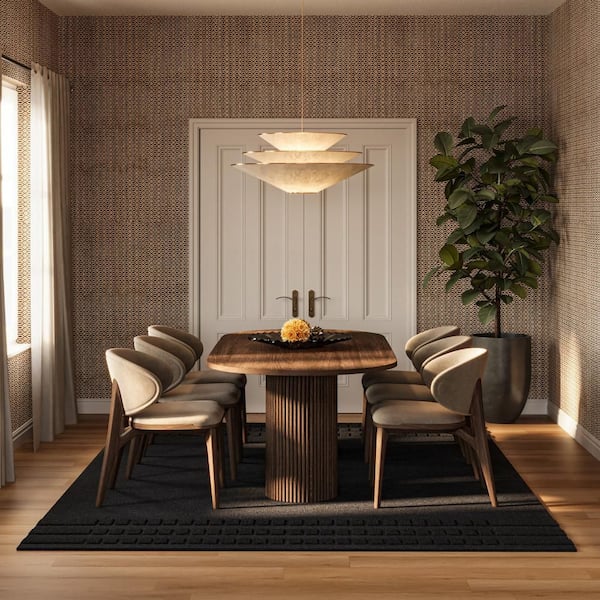 Carmeon Hamilton x Rugs Barron Solid Bohemian Wool 4 ft. x 6 ft. Black Indoor Area Rug