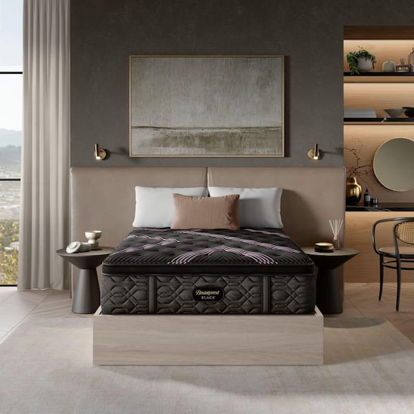 Black Series 2 California King Medium Pillow Top 16.5 in. Standard Profile Mattress Set