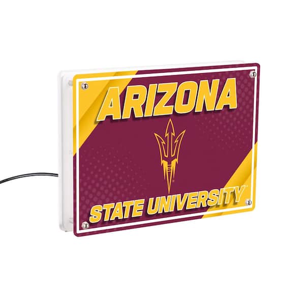 Evergreen Arizona State University NCAA Red Rectangle Desklite LED Decor