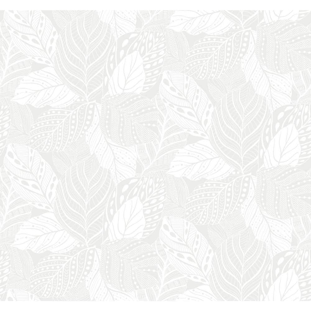 York Wallcoverings Vinca Pearl White Matte Nonpasted Paper Wallpaper