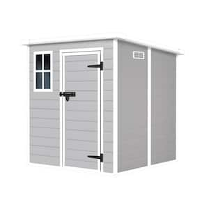 6 ft. W x 6 ft. D Waterproof Resin Outdoor Storage Plastic Shed with Floor and Lockable Doors (36 sq. ft.)