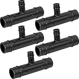2 in. x 2 in. x 1-1/2 in. PEX-A Reducing Tee Pipe Fitting Plastic Poly Alloy Expansion Barb in Black (Pack of 5)