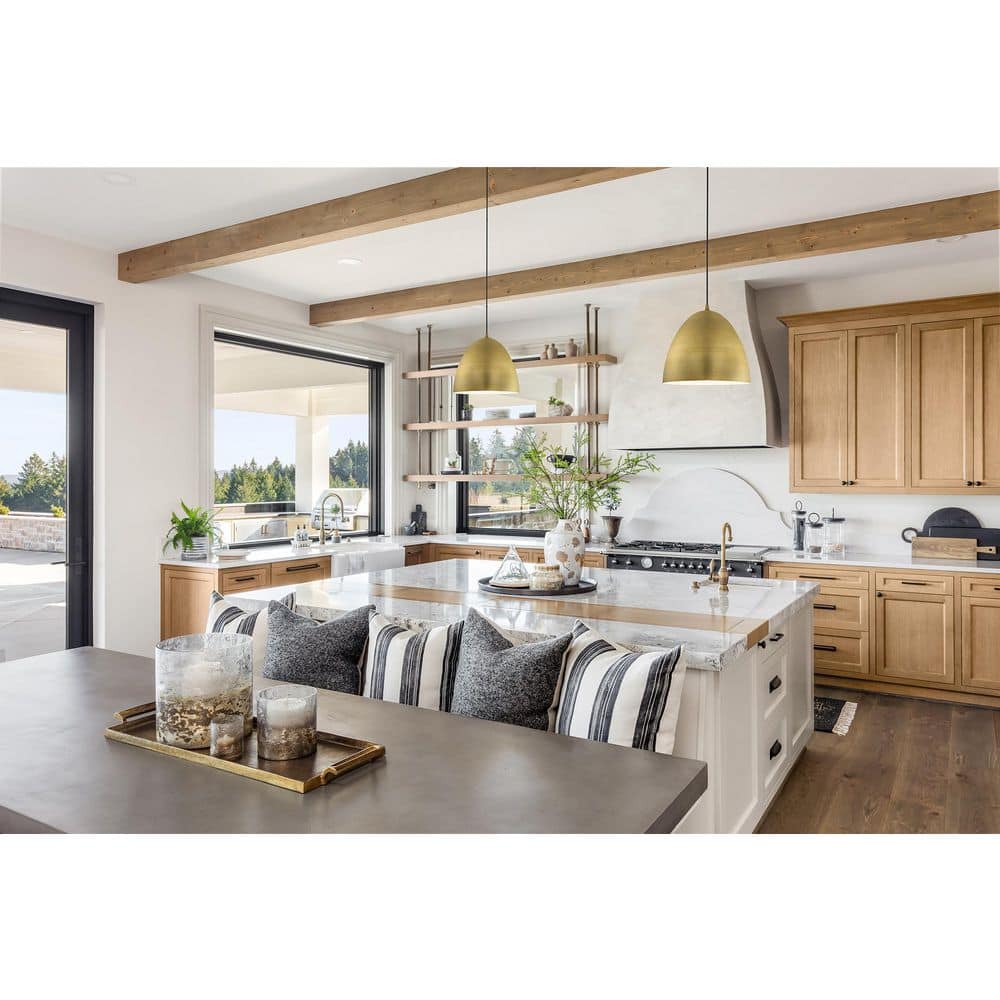 Coretto 11.82" Gold Glass Pendant Light with Adjustable Cord