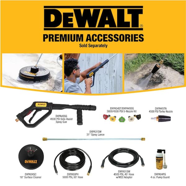 DEWALT 3600 PSI at 2.5 GPM HONDA GX200 with AAA Triplex Pump Cold Water Professional Gas Pressure Washer DEWALT 3600 PSI at 2.5 GPM HONDA GX200 with AAA Triplex Pump Cold Water Professional Gas Pressure Washer