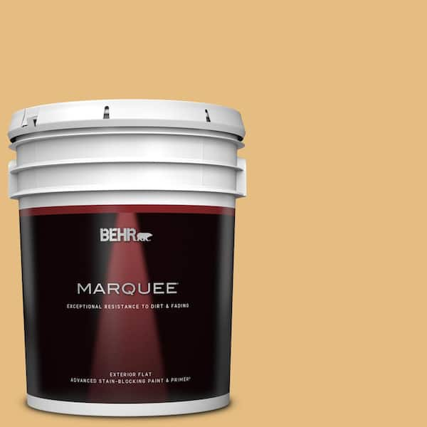 BEHR MARQUEE 5 gal. #320D-4 Arizona Tan Flat Exterior Paint & Primer