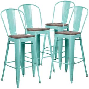 46 in. Mint Green Bar Stool (Set of 4)