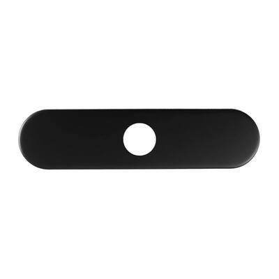 10.2 in. x 2.5 in. x 1.34 in. Brass Kitchen Sink Faucet Hole Cover Deck Plate in Matte Black