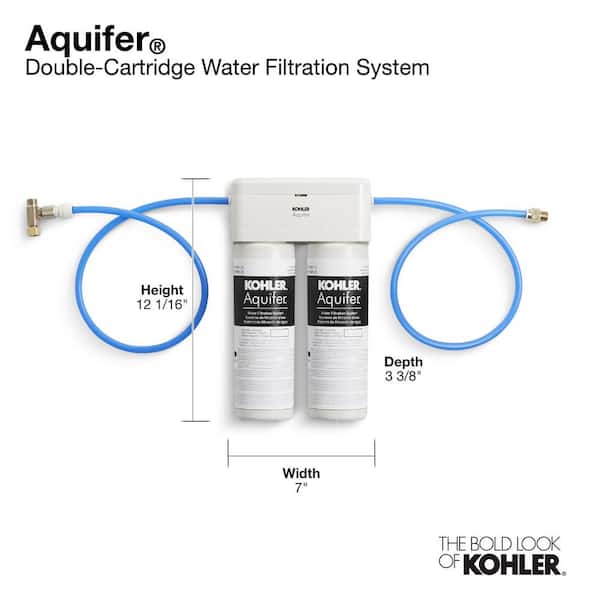 KOHLER Aquifer Under-Sink Double Cartridge Water Filtration System