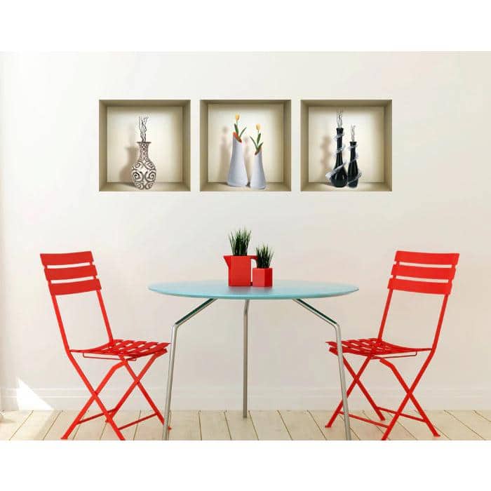 Multi-Color 3D Design Vinyl Wall Decal Set