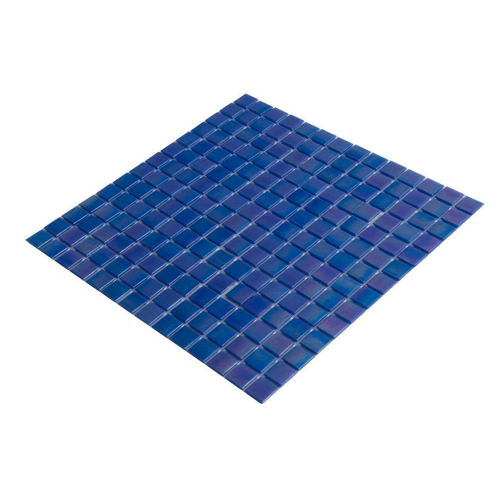 Royal Blue 12" x 12" Glossy Glass Mosaic Tile