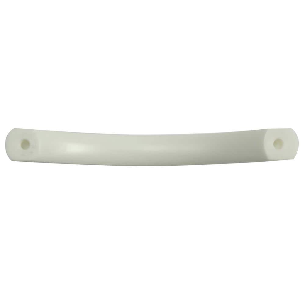 White Plastic Arch Cabinet Pull with Mounting Hardware