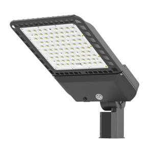 1500-Watt Equivalence Integrated LED Black 300W Parking Lot Wall Pack Light, Slip Fitter, 5000K, 39000 Lumens, Photocell