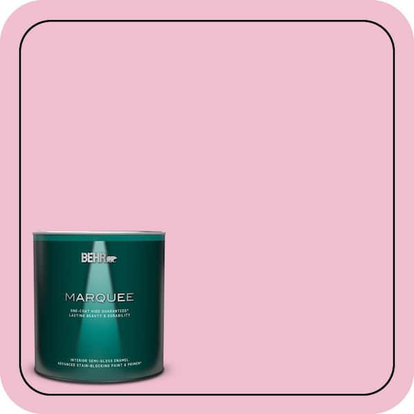 BEHR MARQUEE 1 qt. #100B-4 Pink Chintz Semi-Gloss Enamel Interior Paint & Primer