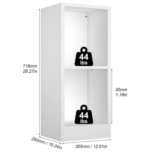 Standard Home Depot Racks GDFSTUDIO Modern 28.27 in. Tall White Metal 2-Tier Slim Standard ...