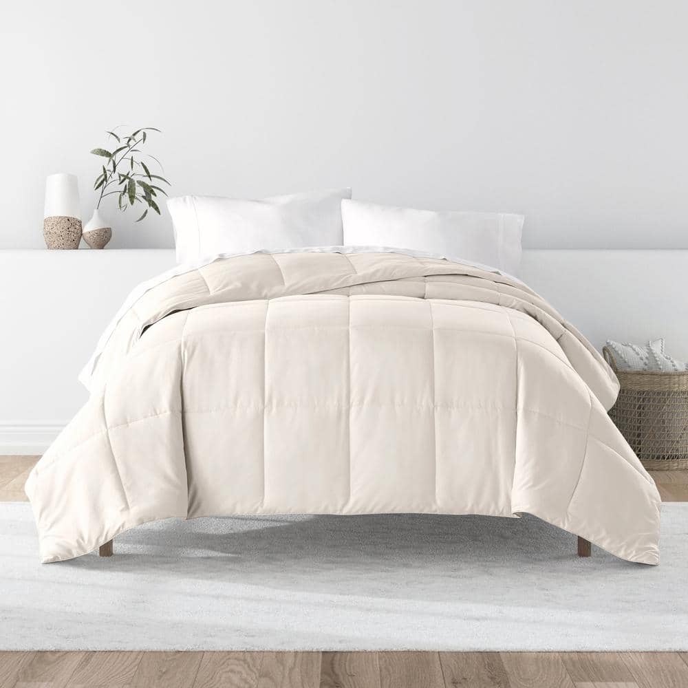 Becky Cameron Performance Ivory Solid Twin Comforter IEH-COMF-TWIN-IV - The  Home Depot