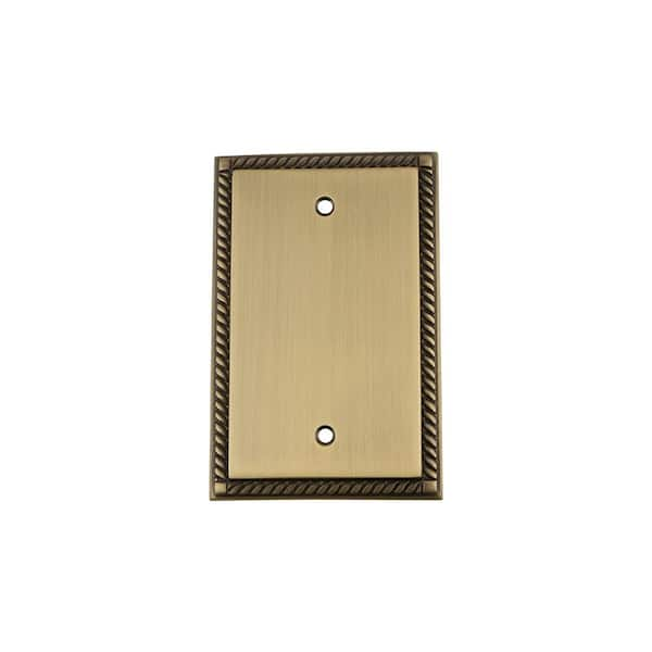 Nostalgic Warehouse Brass No Gang Blank Plate Wall Plate (1-Pack)