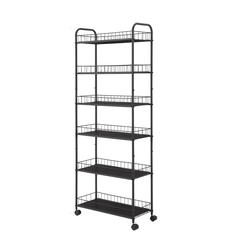 WarmieHomy 6Tier Rolling Cart Gap Kitchen Slim Slide Out Storage Tower