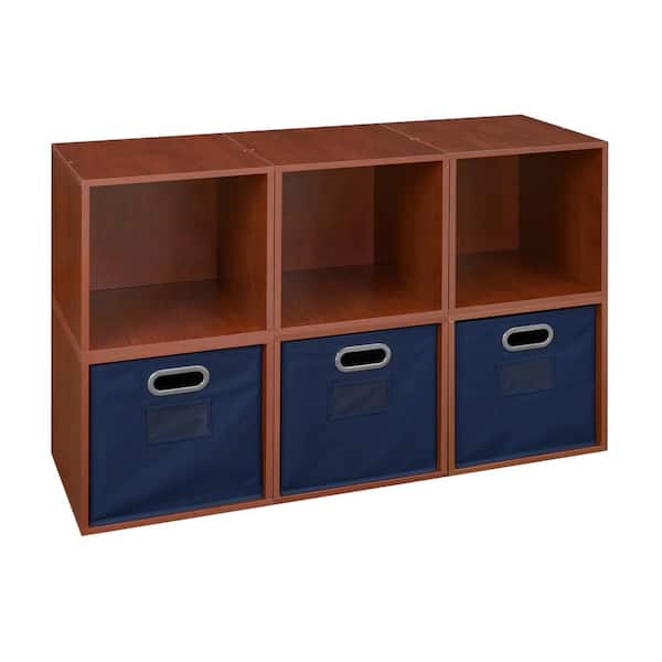 Niche 26 in. H x 39 in. W x 13 in. D Wood 6- Cube Organizer