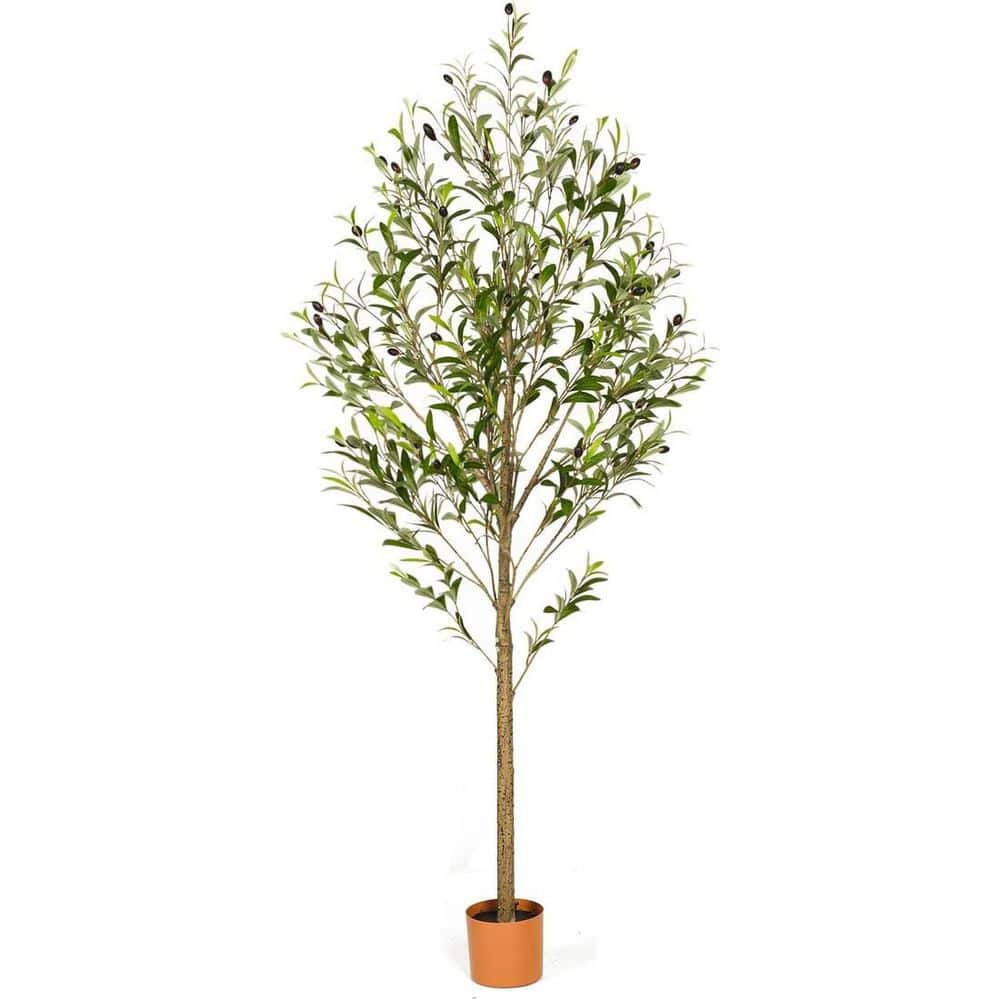 6 ft. Artificial Olive Tree Indoor Realistic Faux Tree in Plastic ...