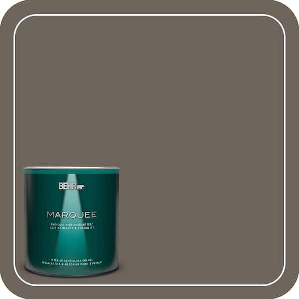 BEHR MARQUEE 1 qt. #N360-6 Patio Stone One-Coat Hide Semi-Gloss Enamel Interior Paint & Primer