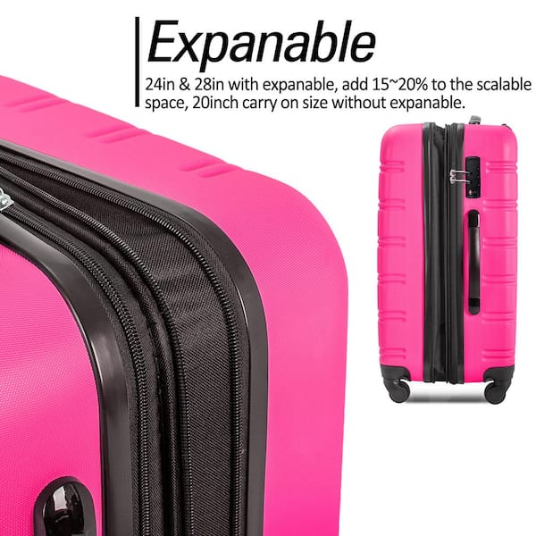 Abs Easy And Convenient Pink Trolley Luggage Bag For Traveling