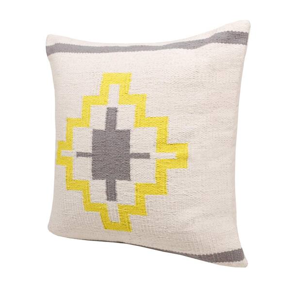 Yellow grey and 2025 white throw pillows