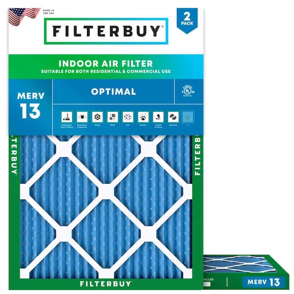 16.5 in. x 21.5 in. x 1 in. MERV 13 (FPR 10) Health Defense Pleated HVAC AC Furnace Air Filters Replacement (2-Pack)