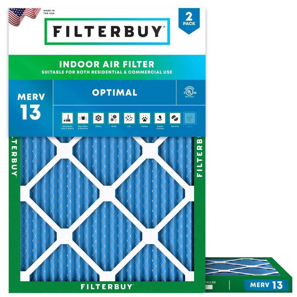 24 in. x 30 in. x 1 in. MERV 13 (FPR 10) Health Defense Pleated HVAC AC Furnace Air Filters Replacement (2-Pack) price history on PriceWatchPro