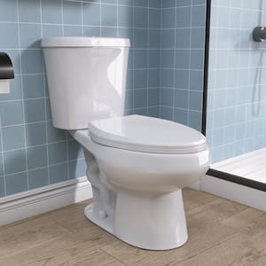 12 in. Rough-in 2-Piece Toilet 1.1/1.6 GPF Toilets Dual Flush Round Softclose Toilet in White Seat Included