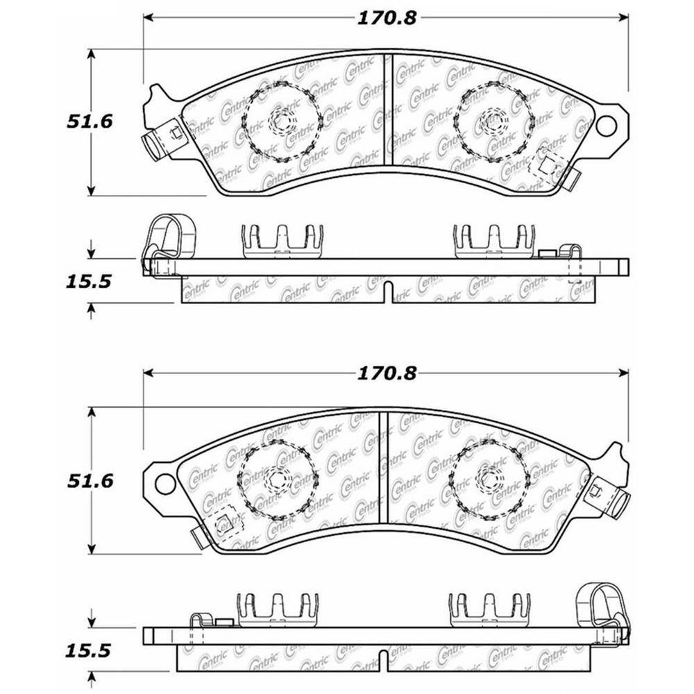Centric Parts Disc Brake Pad Set 300.04120