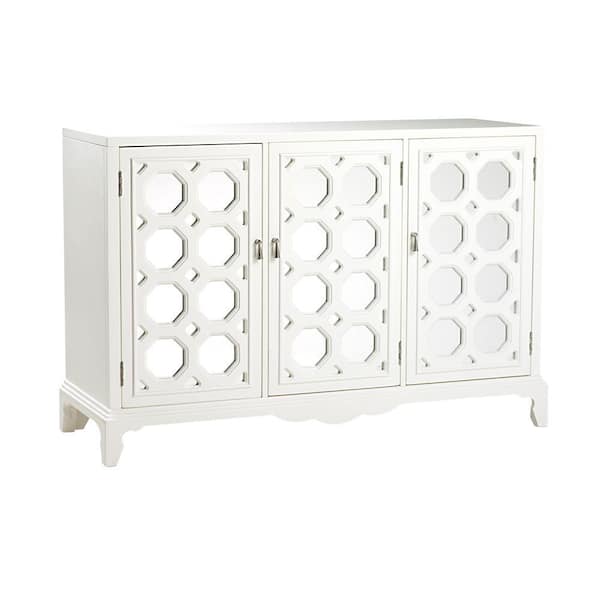 Unbranded 50.5 in. W Reflections Addie White 50.5 in. W Large Cabinet